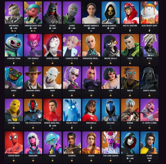 🔥COMPTE ANCIEN DEPUIS LE DÉBUT DE LA SAISON 2🔥❄️LARA CROFT ET IRIS❄️, Vente, skins 176