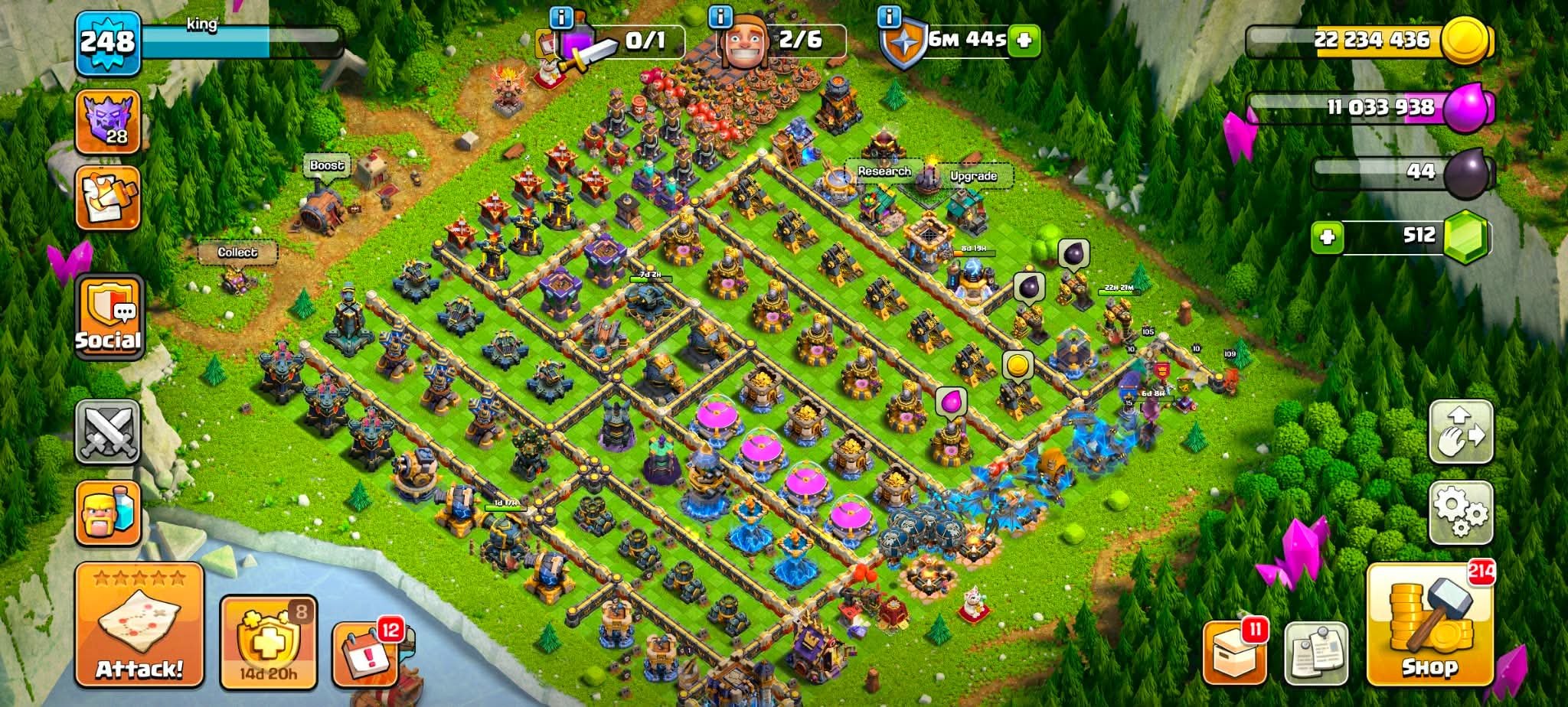 TH 18 Max | 105-110-84-80-55-14 | Almost Full Max Troops | 11x Epic Almost Max, 15 TH Main Village, 10 TH Builder