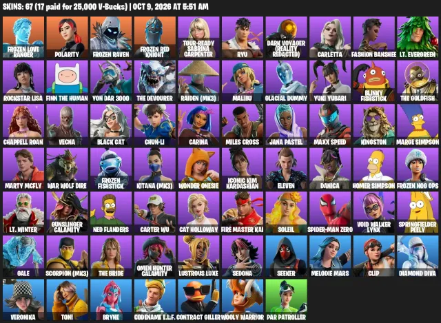 fortnite 67 skins very good account energy golfer fashionable banshee get griddy star scepter, Sale, skins 67