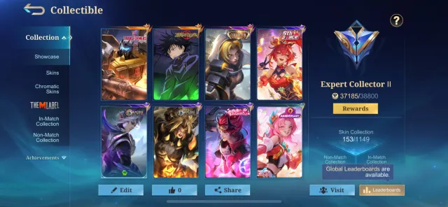JULIAN MEGUMI FUSHIGURO, Sale, Rank: Epic, Level: 84, Win Rate: 50%, Heroes: 105, Skins: 153