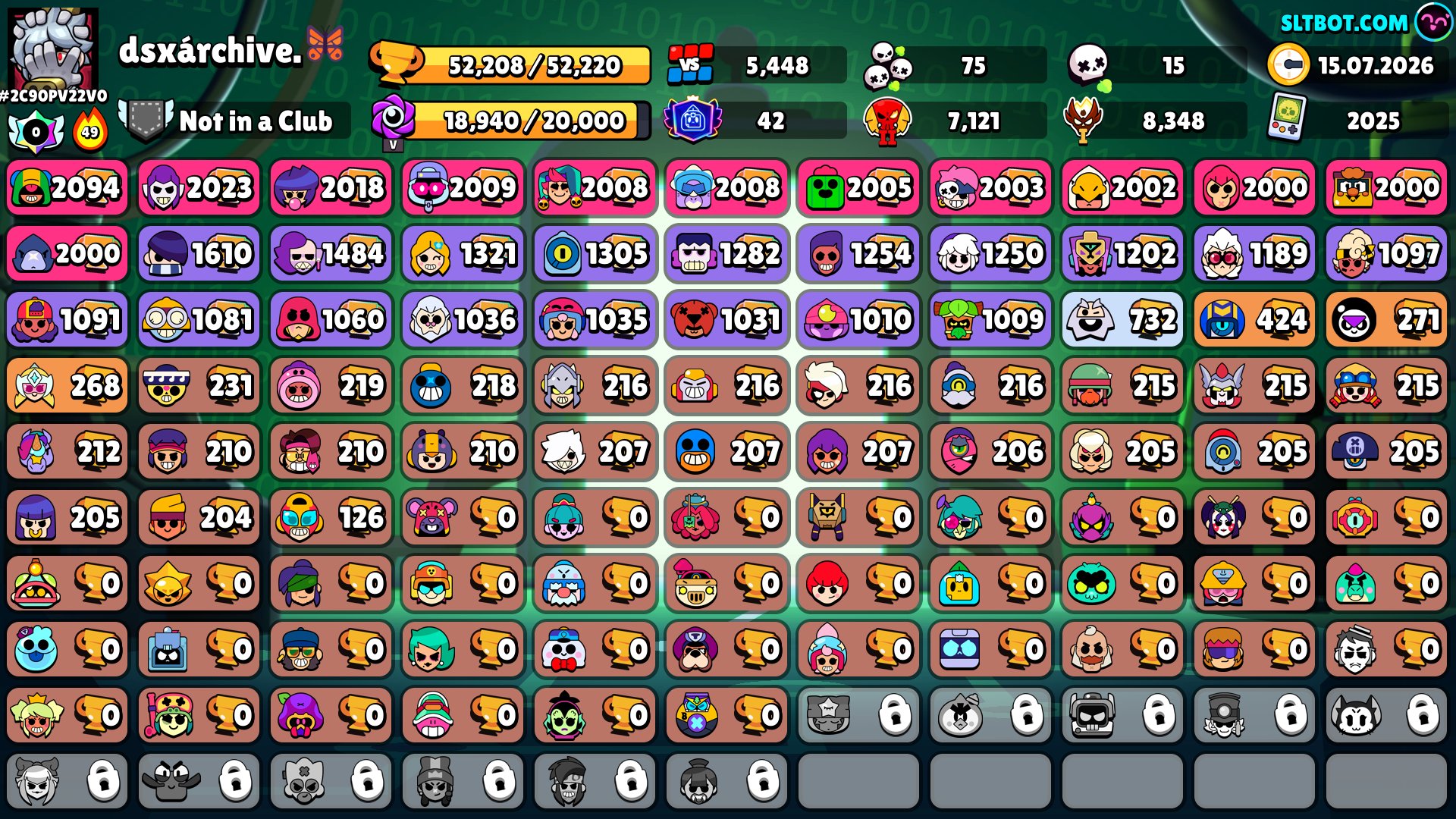 Yzhxhzgzk Ys DJ Ys do rf cm lag ez he not zee no CE CE fu, trophies 52000, brawlers 90, primes 43