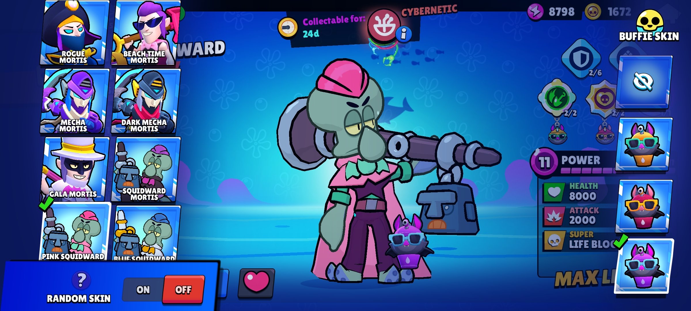 Top account with bp+ on mortis square, trophies 10000, brawlers 72, primes 4