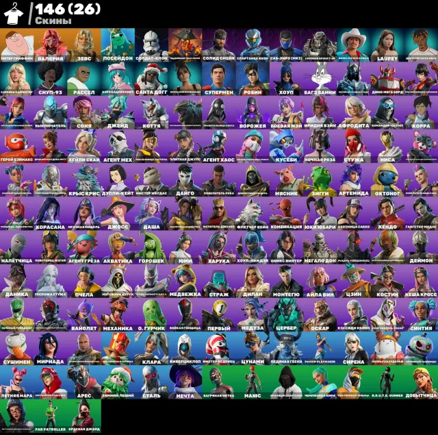 Top Account 146 skins Traehard, Sale, skins 146