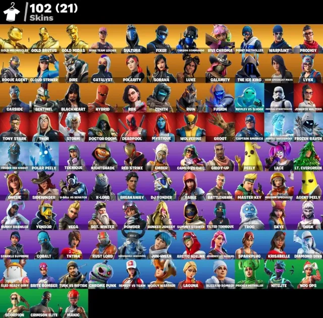 🟣 102 SKINS 🟣 2075 LVL 🟣 350 VB 🟣 OG STW🟣Gold Meowscles🟣Gold Brutus🟣Gold Midas🟣Sultura🟣Fixer🟣, Sale, skins 102