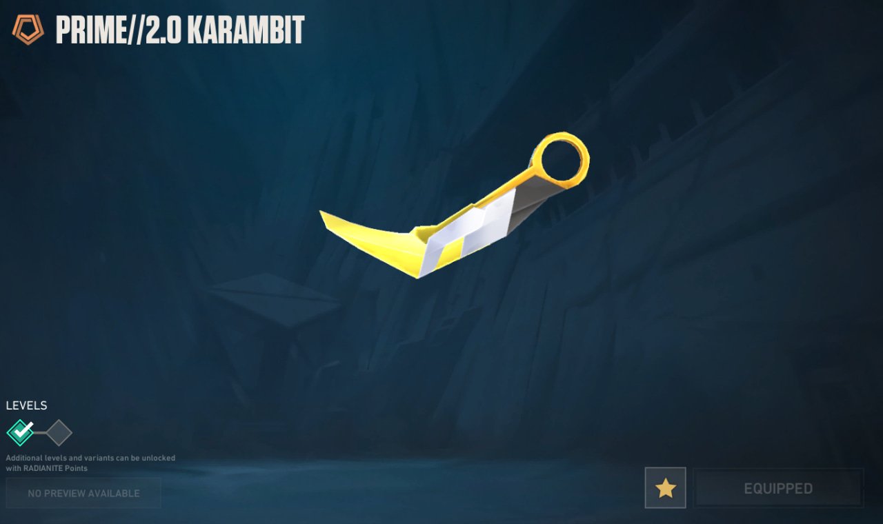 TR GOLD SKINS: KERAMBIT PRIME 2.0, VANDAL MERIDIAN, Sale, Gold 1, Agents: 14, Skins: 6
