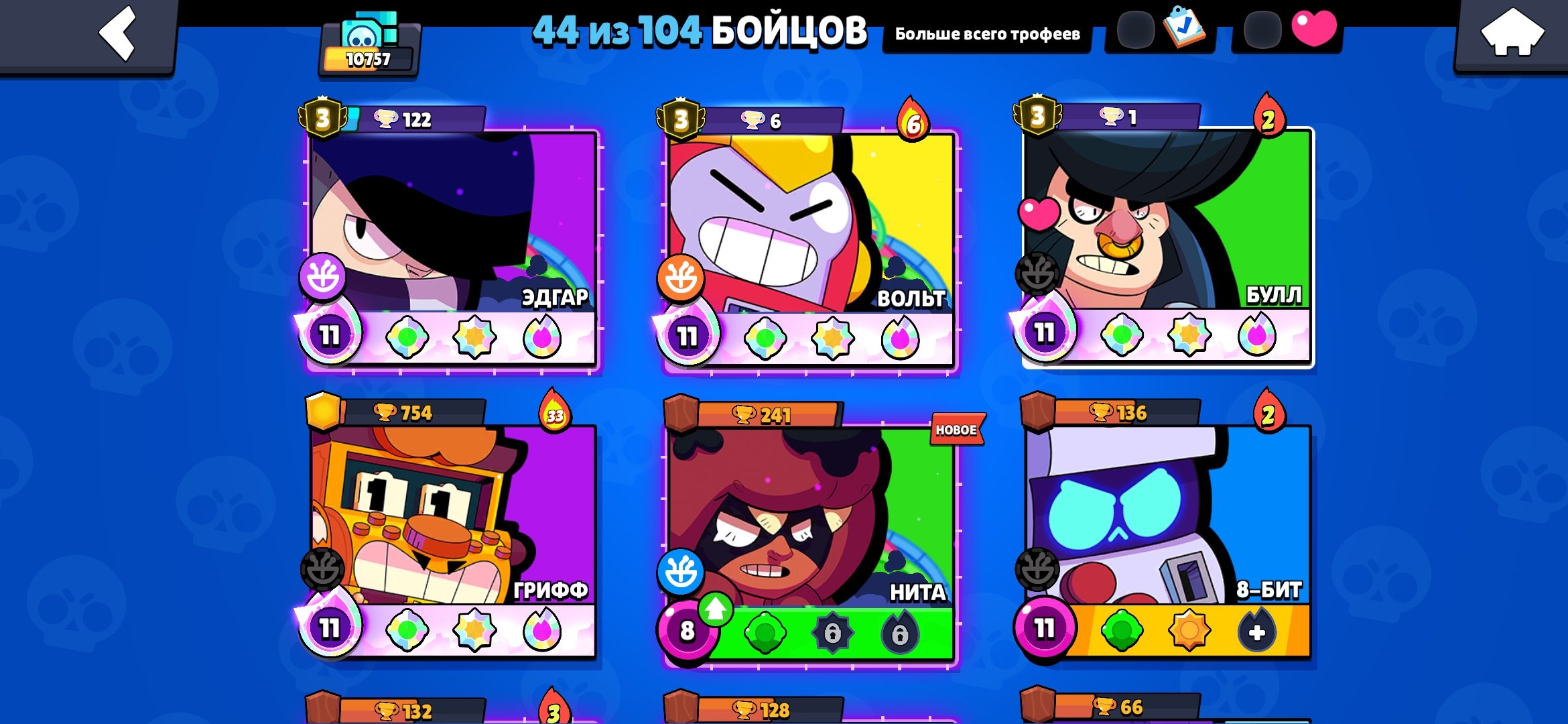 ❗️❗️11268 CUPS🧩💵44 CHARACTERS🎄🎆THREE THIRD PRIME ACCOUNT WORLD TOP RANKS ON EACH CHARACTER🎄🎆, trophies 11268, brawlers 44, primes 9