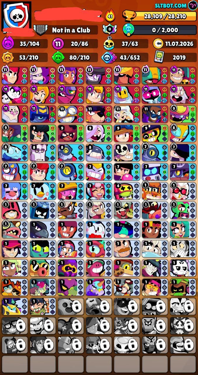 Selling a personal account, almost upgraded 3 Prime, old account, trophies 28147, brawlers 85, primes 4