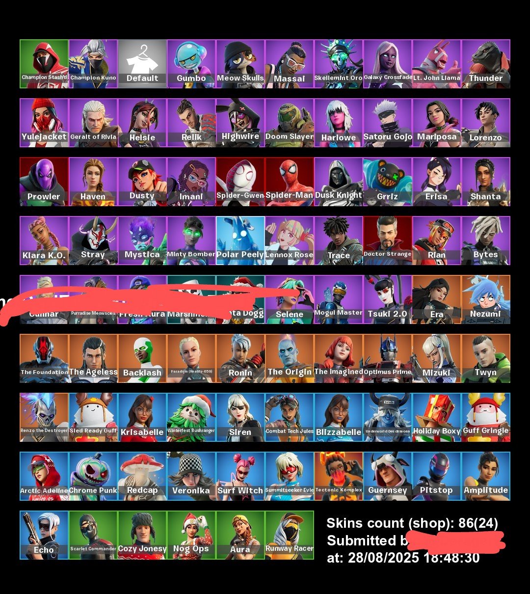 💥 86 skins | 🌟 Fortnite account