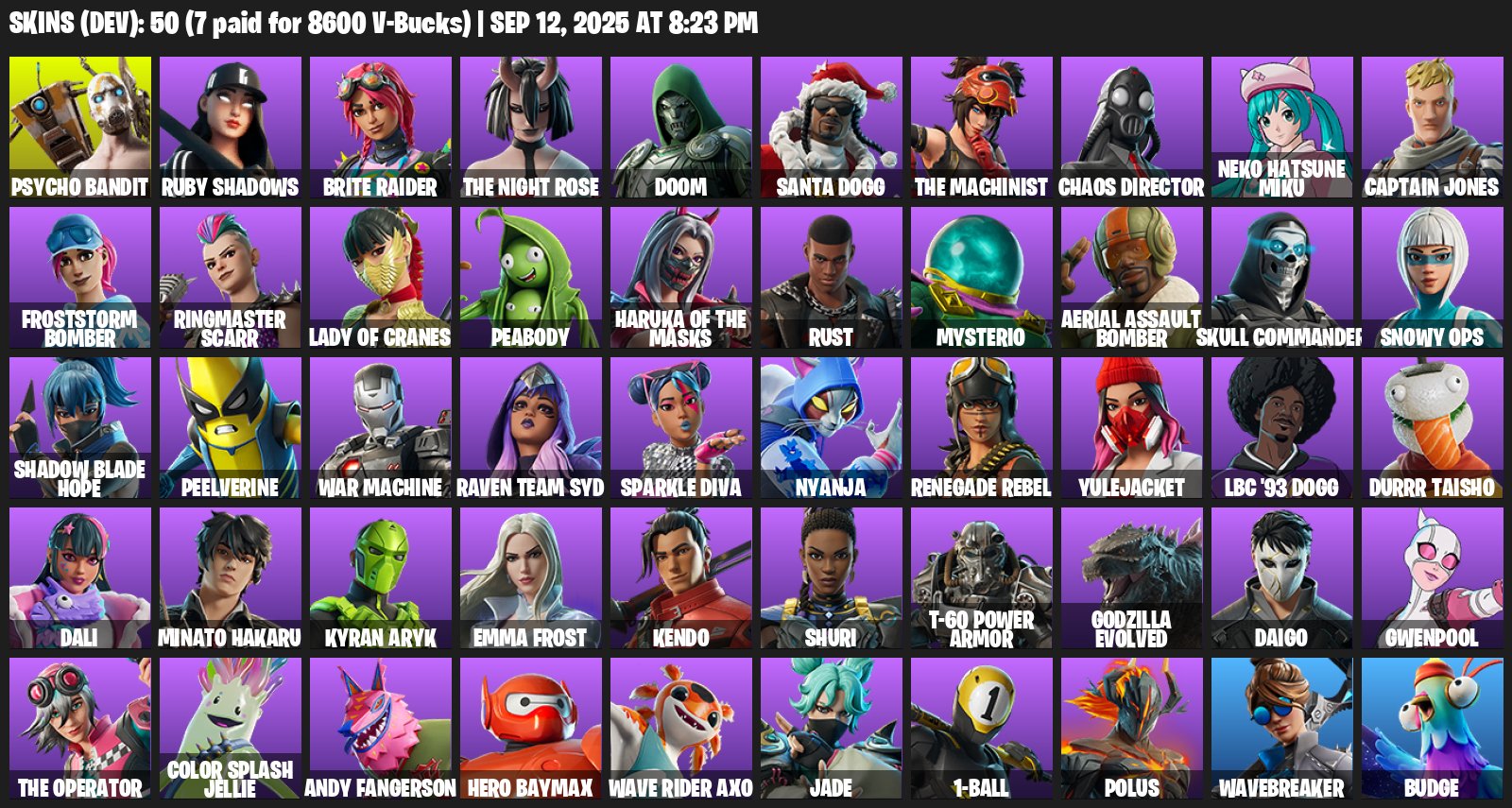 💜 Fortnite | 50 skins (Psycho Bandit and more) 💜