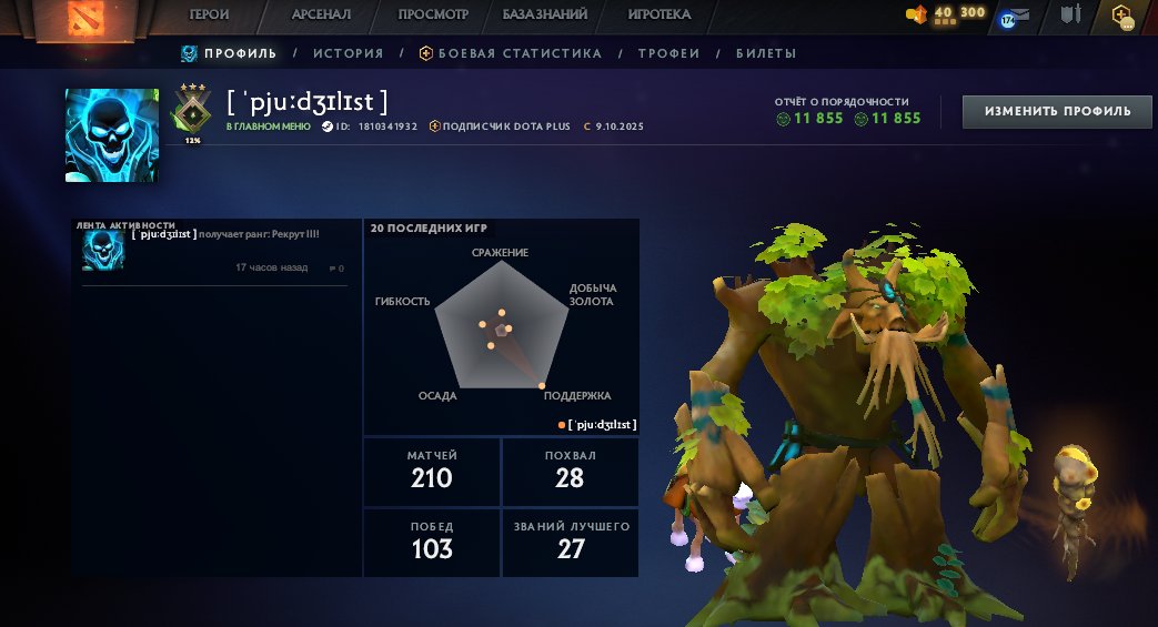 🏅 MMR 328 | 🕒 167 hours | 🛡 11855