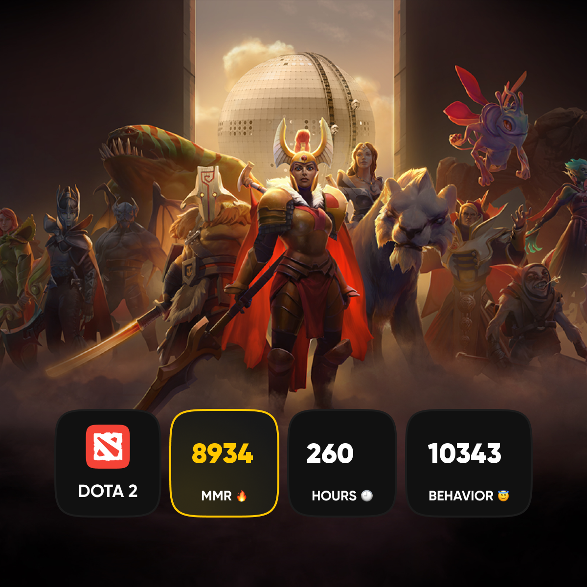 🏅 MMR 8934 | 🕒 260 hours | 🛡 10343
