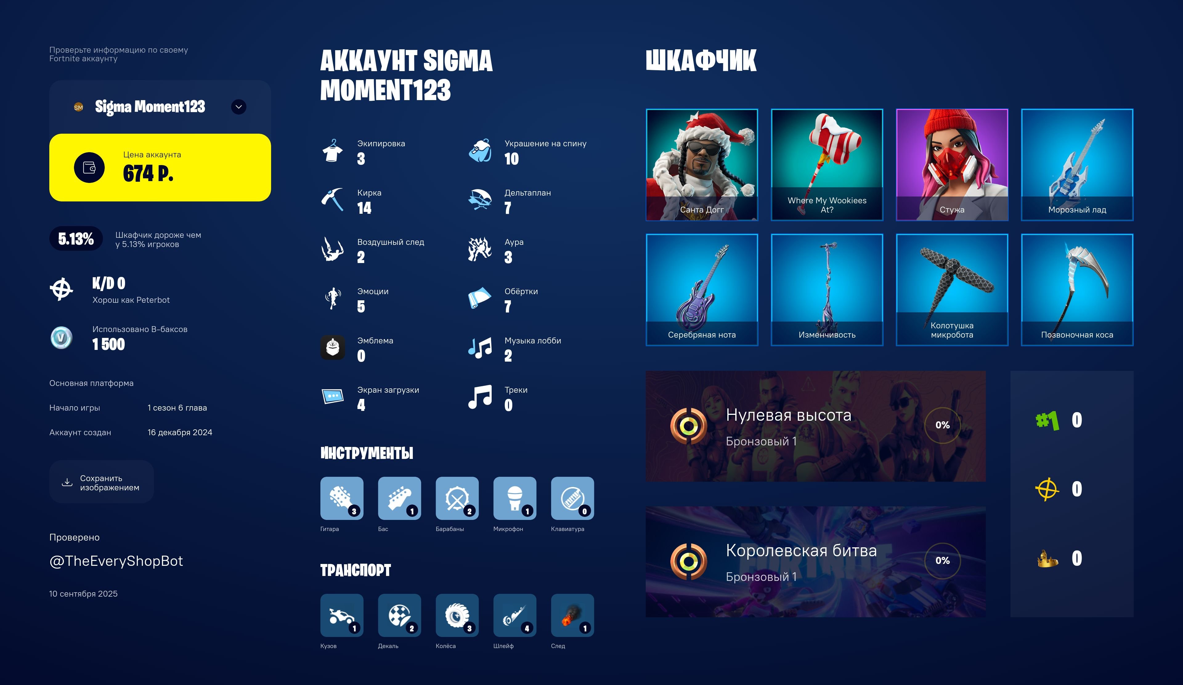 🎨 2 skins | 🌟 Fortnite account