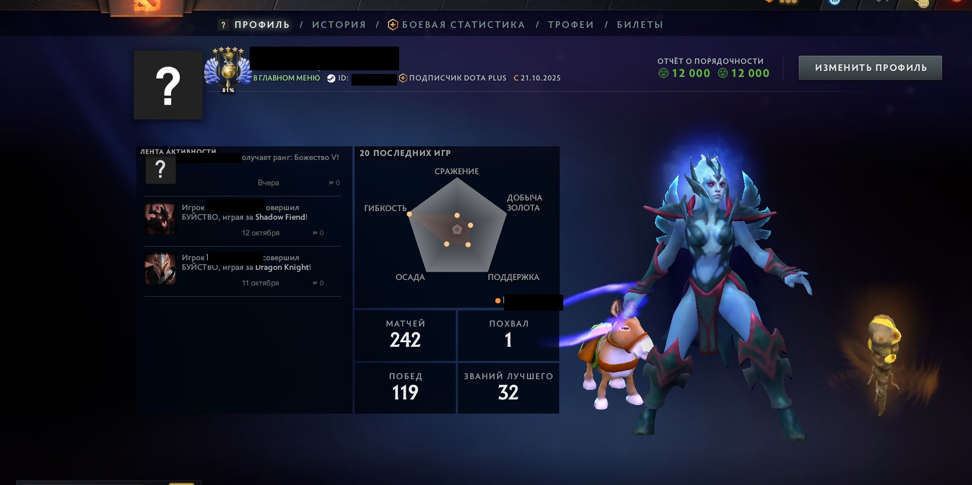 🏅 MMR 6143 | 🕒 180 hours | 🛡 12000