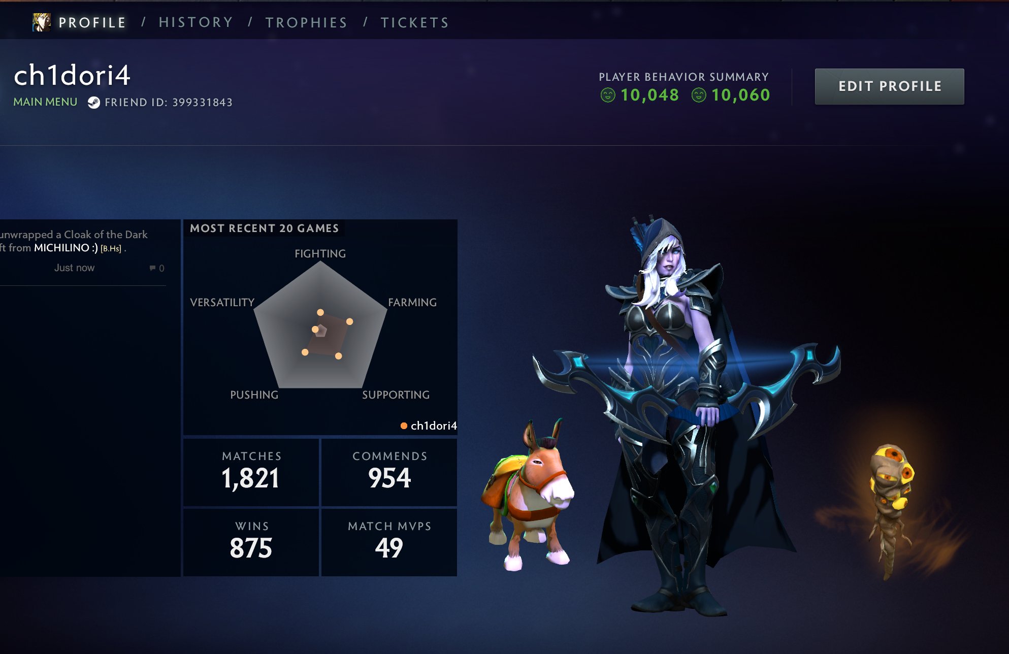 🏅 MMR 300 | 🕒 1697 годин | 🛡 10000