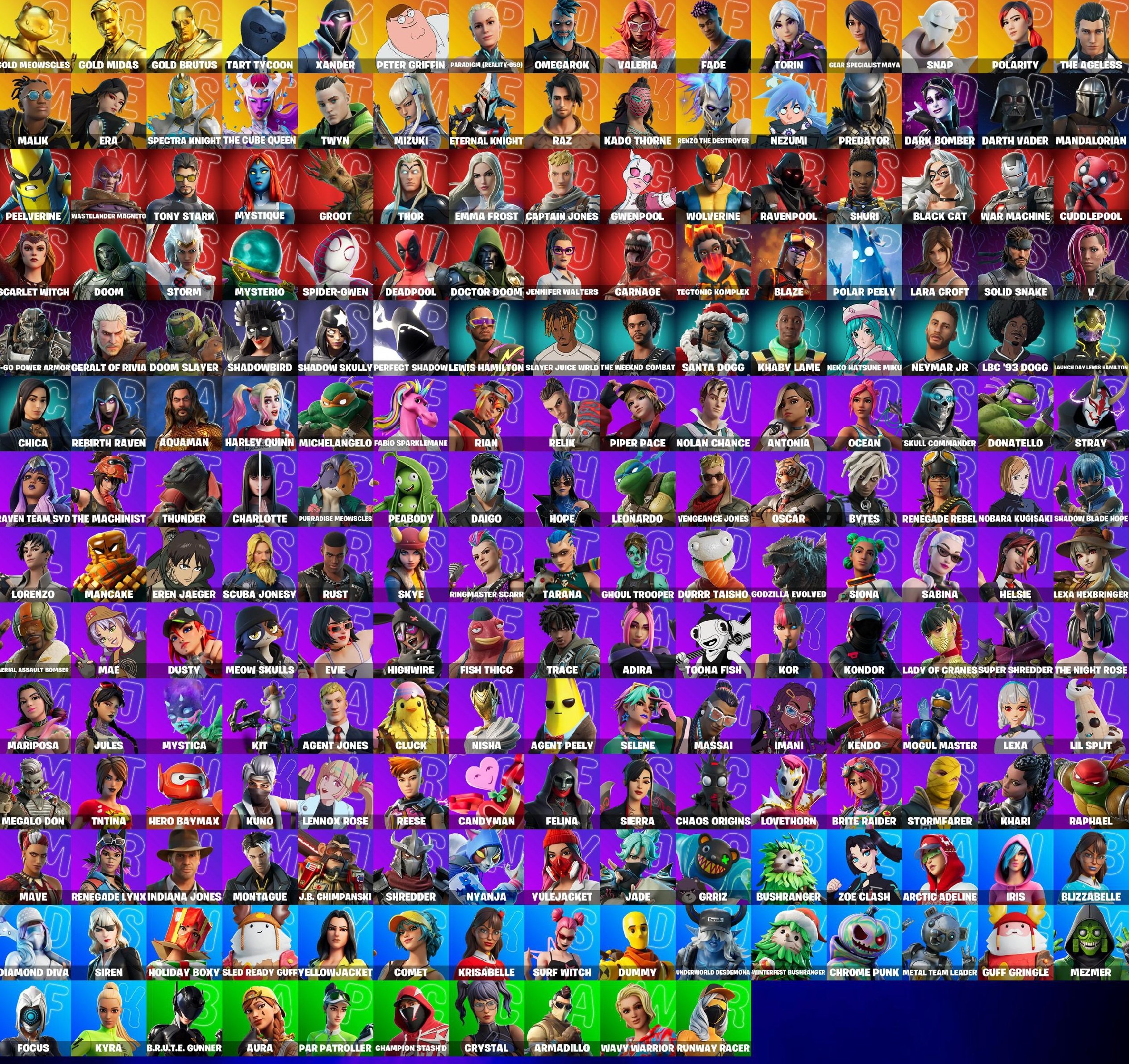 🎨 205 skins | 🌟 Fortnite account