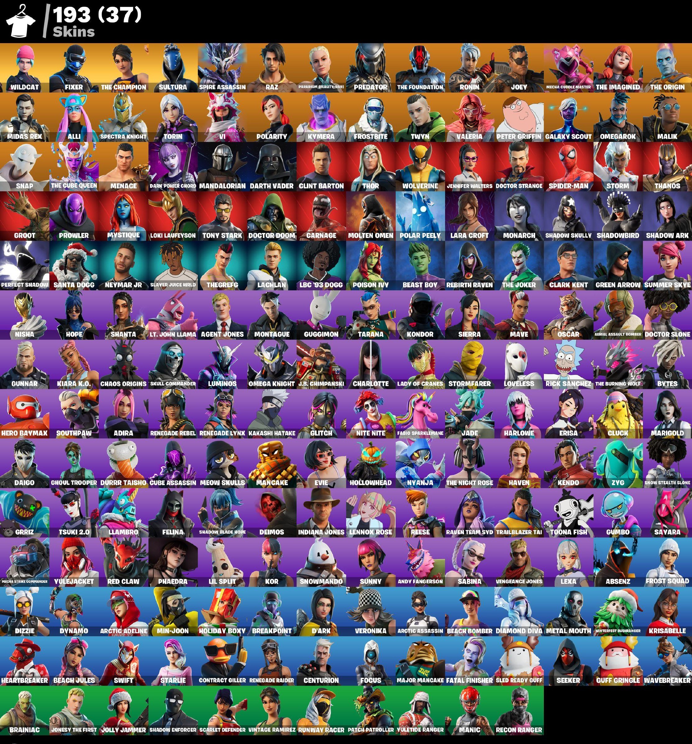 🎨 193 skins | 🌟 Fortnite account