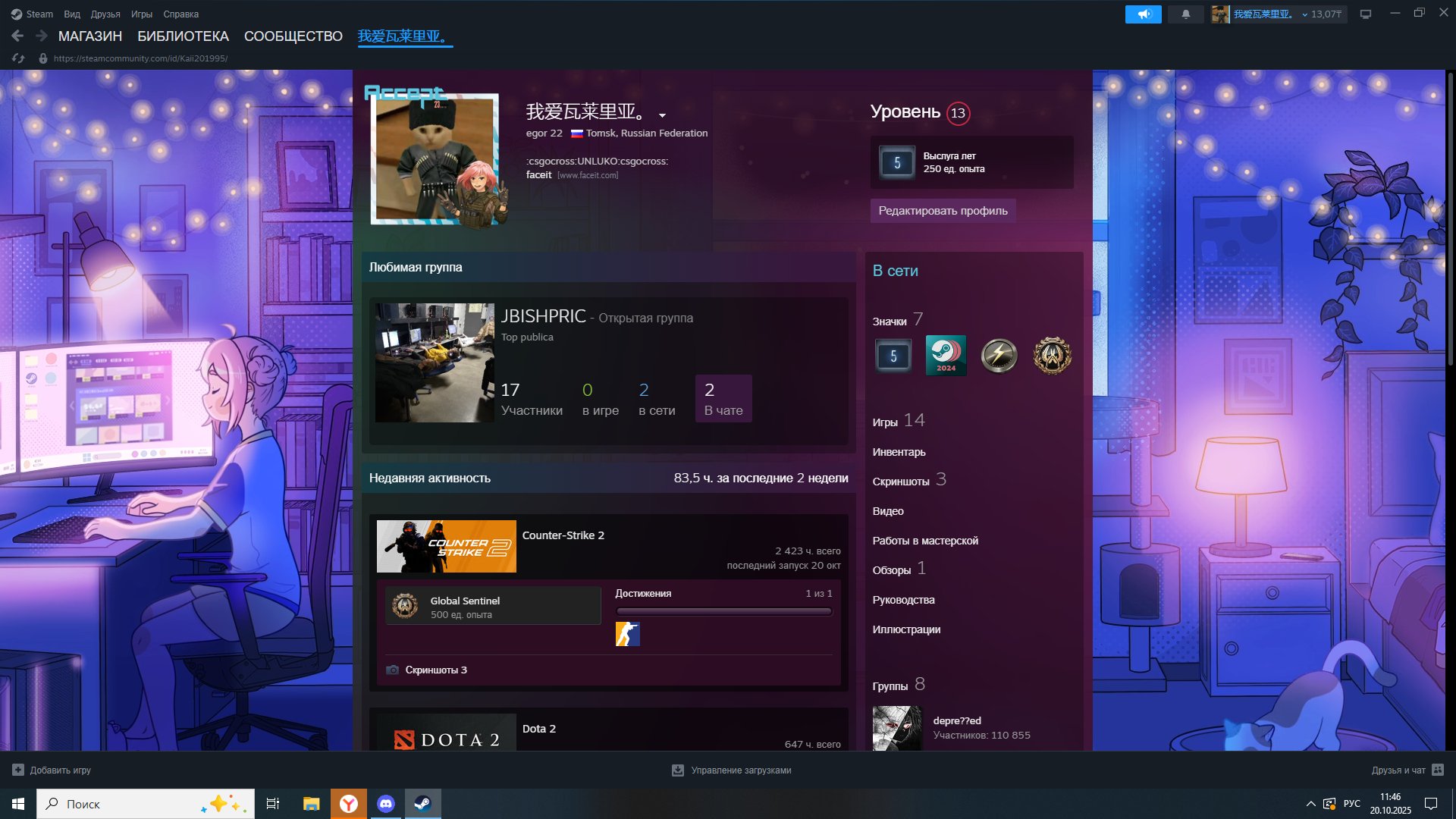🏆 Prime | 🎯 Faceit LVL 3108 | 🕒 0 часов — Готов к соревновательным матчам