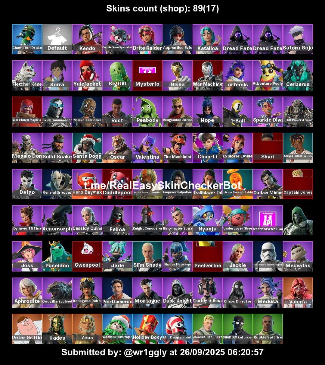 🎨 89 skins | 🌟 Fortnite account