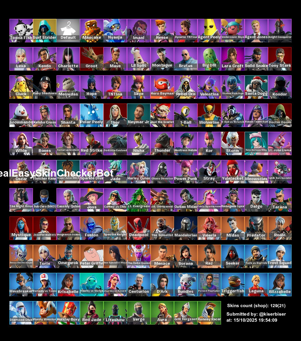 🎨 129 skins | 🌟 Fortnite account