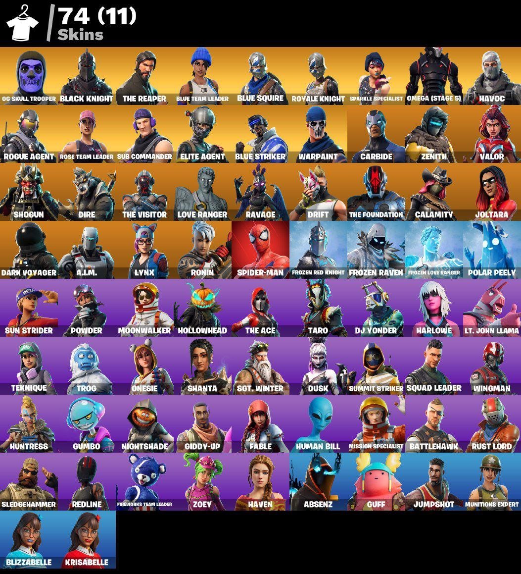 🎨 74 skins | 🌟 Fortnite account