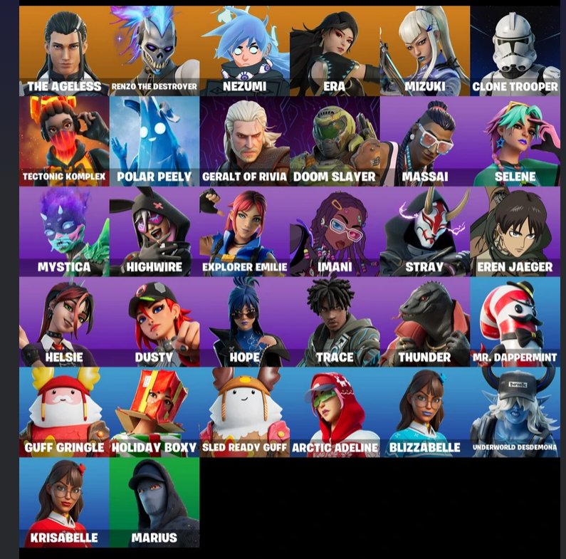 💥32 skins | 🌟 Fortnite account