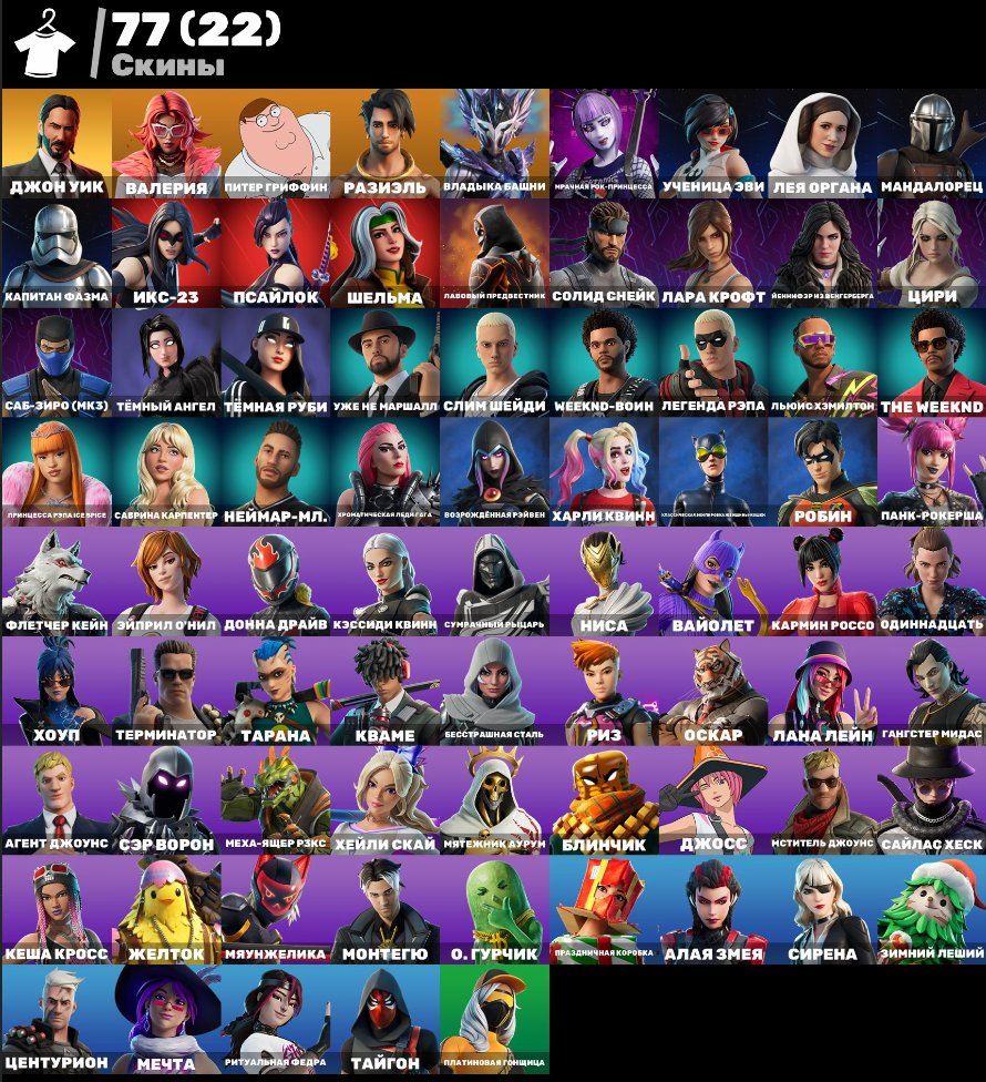 💖 77 skins | 🌟 Fortnite account