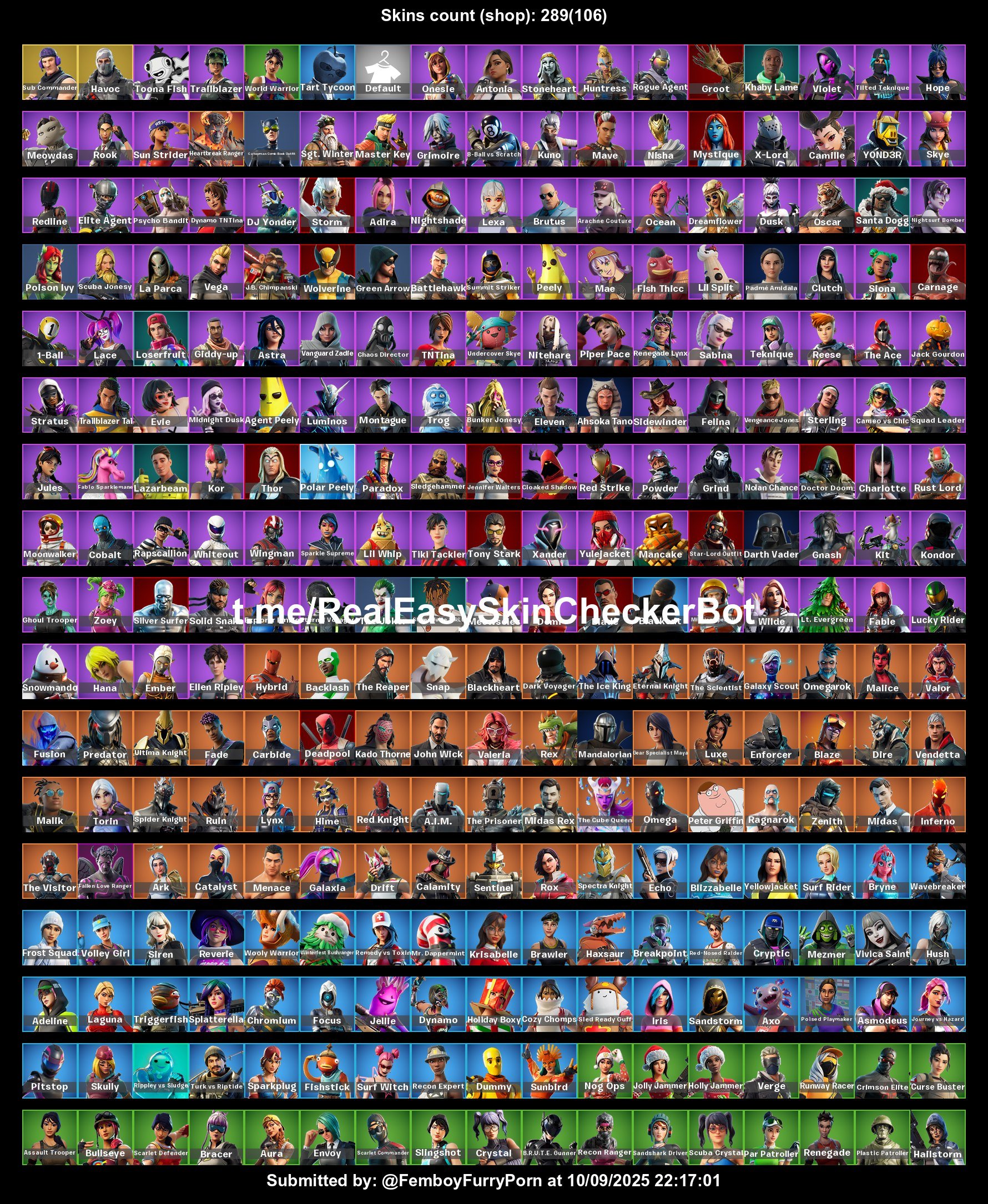 🎨 289 skins | 🌟 Fortnite account