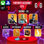 🎨 20 скінів | 🌟 Fortnite акаунт