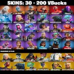 🎨 30 скінів | 🌟 Fortnite акаунт