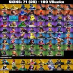 🎨 71 skins | 🌟 Fortnite account