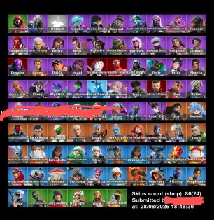 💥 86 скінів | 🌟 Fortnite акаунт