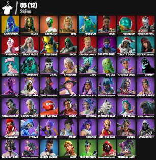 🎨 55 скінів | 🌟 Fortnite акаунт