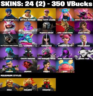 🎨 24 skins | 🌟 Fortnite account