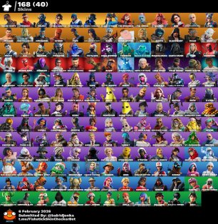 🎨 168 skins | 🌟 Fortnite account