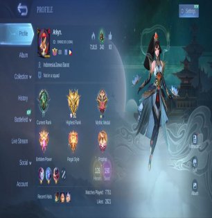 🎮 Mobile Legends account | Mythic | 120 heroes | 190 skins