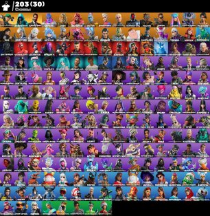 🎨 204 скінів | 🌟 Fortnite акаунт