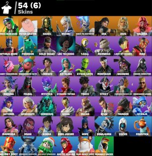 🎨 54 skins | 🌟 Fortnite account