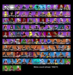 💎 Акаунт з 102 скінів | 🌟 Fortnite акаунт