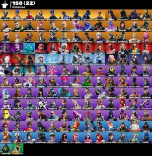 🎨 160 скинов | 🌟 Fortnite аккаунт