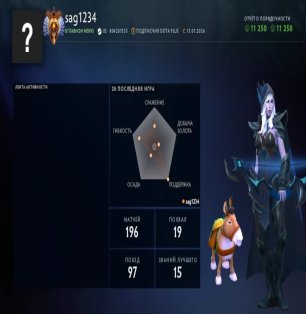 🏅 MMR 6951 | 🕒 241 годин | 🛡 11250