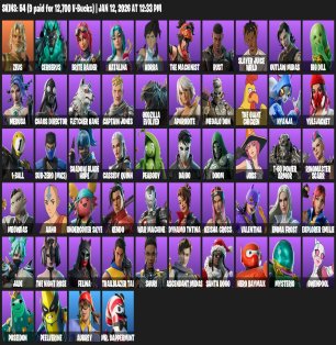 🎨 54 скіна | 🌟 Fortnite акаунт