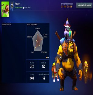 🏅 MMR 1000 | 🕒 316 годин | 🛡 5958