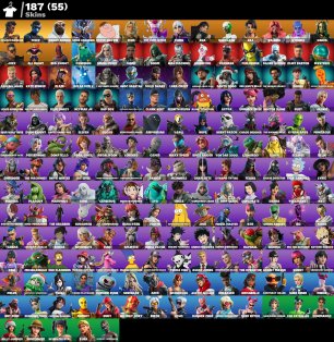 🎨 187 скінів | 🌟 Fortnite акаунт