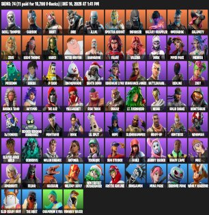 🎨 74 скінів | 🌟 Fortnite акаунт