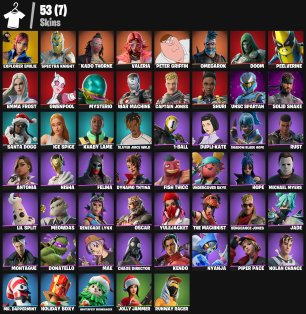 🎨 53 скина | 🌟 Fortnite аккаунт