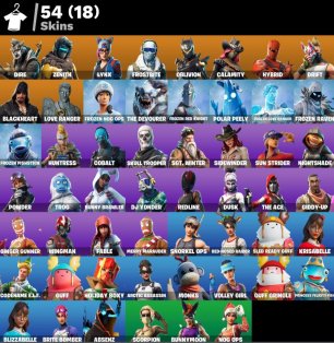 🎨 54 skins | 🌟 Fortnite account