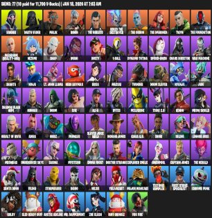 🎨 77 скінів | 🌟 Fortnite акаунт