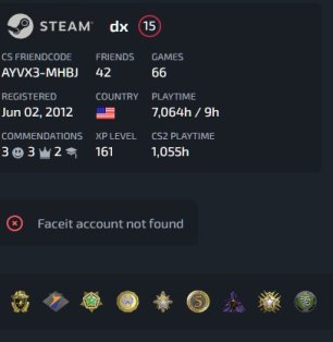 🏆 PRIME | 🎯 Faceit не создан | 🕒 0 часов — Готов к ранговым играм