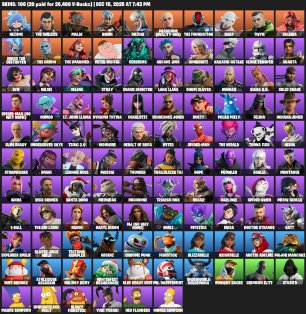🎨 106 skins | 🌟 Fortnite account