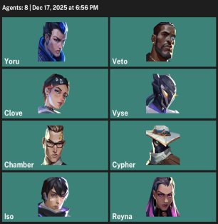 🎯 Valorant account | Gold 1 | EU | 8 agents